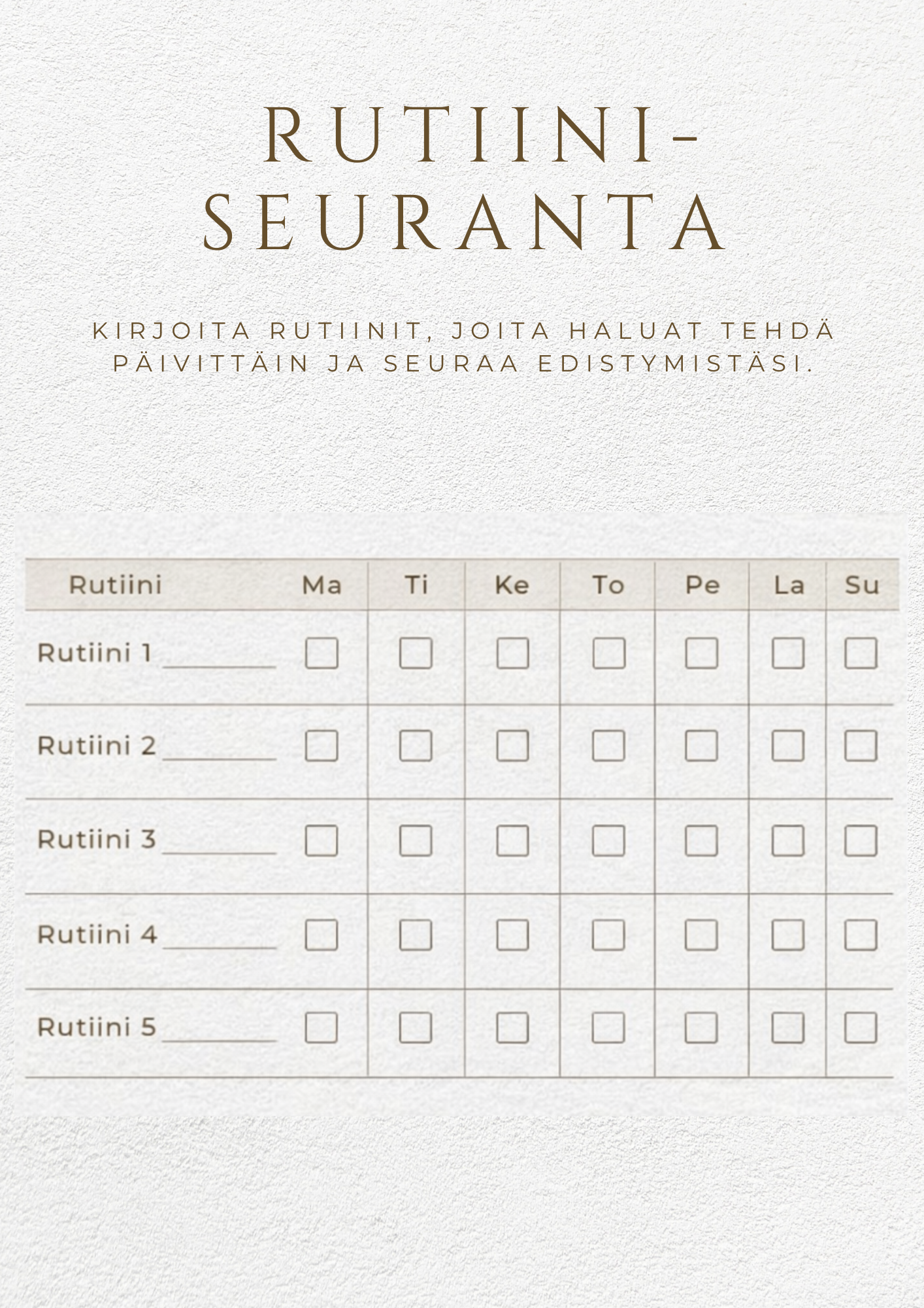 Ei tekosyitä – Life System